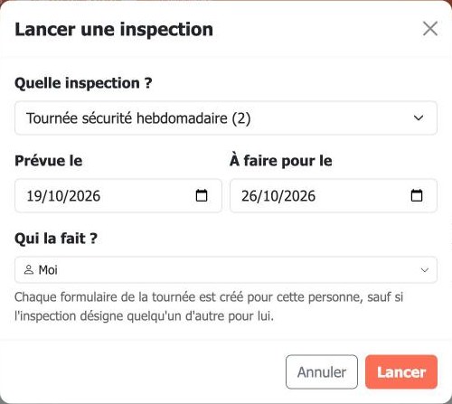 Lancer une inspection