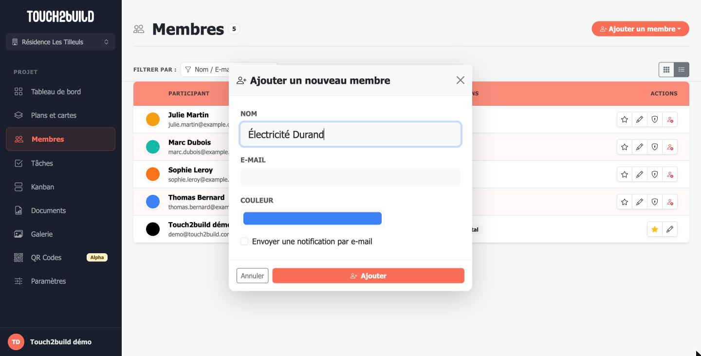 Ajout d'une entreprise sans e-mail