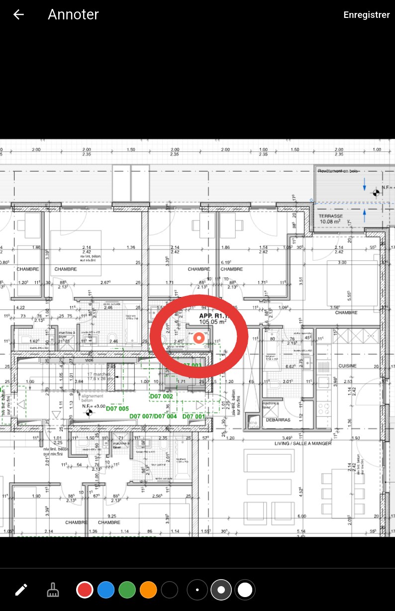 Extrait du plan annoté