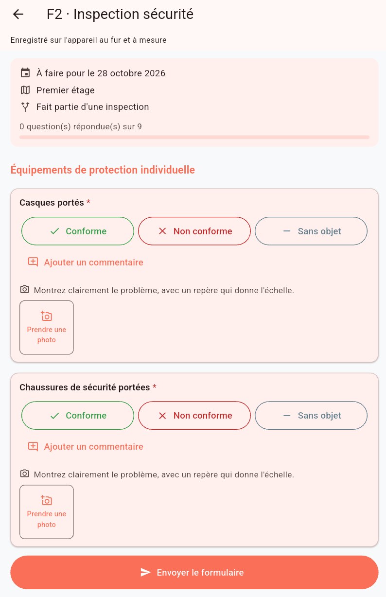 Formulaire à remplir
