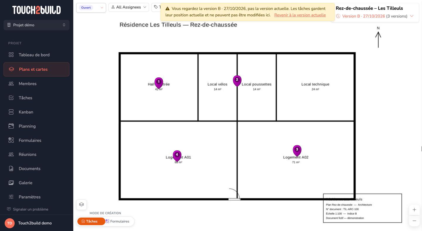 Ancienne version d'un plan