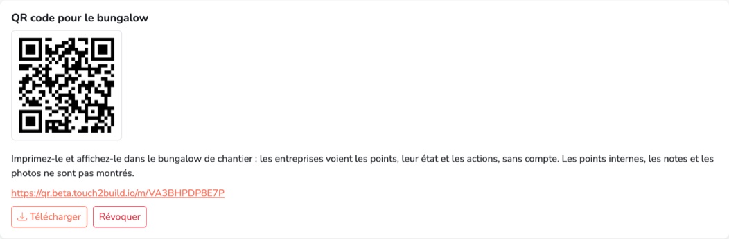Le QR code créé